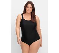 Badeanzug SHEEGO "Große Größen" Gr. 42, Cup E, schwarz, Damen, Polyamid, Xtra Life LYCRA, Badeanzüge (33847558-42) schwarz