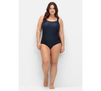 Badeanzug SHEEGO, Damen, Gr. 42, Cup G, blau (tiefblau), Polyamid, Badeanzüge Badeanzug (43211547-42) tiefblau