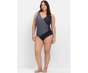 Badeanzug SHEEGO, Damen, Gr. 44, Cup B, blau (marine), Polyester, Badeanzüge Badeanzug (33141052-44) marine