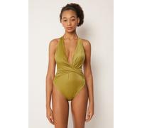 Badeanzug Shiny Satin Gelb L