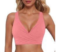 Badeanzug Shorty Damen Tanga Bademoden Träger Ausgefallene Sportliche Wattierte Gepolsterte Still Hotpants Softcups Abnehmbare Screwball Verschiedene 85e L Tiger Strandbekleidung 85h Graue