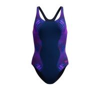 Badeanzug SPEEDO "ENG PRINT MEDALIST", Gr. 42, N-Gr, nvy, Obermaterial: 100% Polyester, Badeanzüge Badeanzug (90036355-42) nvy