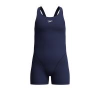 Badeanzug SPEEDO "für Mädchen", Mädchen, Gr. 128 (122), N-Gr, blau (nvy), Microfaser, Obermaterial: 100% Polyester, Badeanzüge Badeanzug, mit längerer Beinlänge, aus Endurance+ Material, schnelltrockn