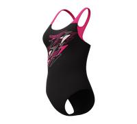Speedo Medley Logo Medalist One Piece Schwimmanzug für Damen, Schwarz, 42