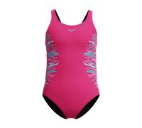 Badeanzug SPEEDO "Placement Muscleback", Kinder, Gr. 176 (170), N-Gr, pnk, blu, Obermaterial: 80% Nylon, 20% Elasthan, Badeanzüge Badeanzug, für aktives Schwimmen, chlorbeständig, schnell trocknend (2