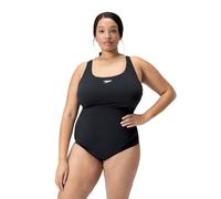 Badeanzug SPEEDO "Womens Endurance+ Medalist (+)", Damen, Gr. 46, N-Gr, schwarz, Obermaterial: 100% Polyester, Badeanzüge Badeanzug, klassischer Schnitt, für Bewegungsfreiheit beim Training (87439622-