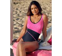Badeanzug SUNMARIN, Damen, Gr. 42, Cup C, bunt (marine, fuchsia, bedruckt), Elasthan, Polyamid, Badeanzüge Badeanzug (44225066-42) marine, fuchsia, bedruckt