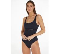 Badeanzug "TH ONE PIECE", Damen, Gr. M (38), N-Gr, blau (dunkelblau), Elasthan, Polyamid, TOMMY HILFIGER SWIMWEAR, unifarben, Badeanzüge Badeanzug, mit Tommy Hilfiger-Branding (87891311-M) dunkelblau