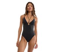 Badeanzug TRIUMPH "Summer Sunset OP 01", Damen, Gr. 38, Cup C, schwarz, Glitzergarne;Microfaser, Obermaterial: 70% Polyamid, 16% metallisierte Fasern, 14% Elasthan, Badeanzüge Badeanzug, weicher Lurex