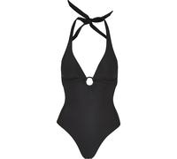 Urban Classics Ladies Recycled Neckholder Swimsuit in Gr. M in Schwarz