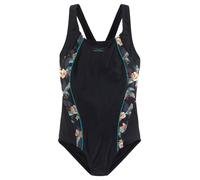 Badeanzug VENICE BEACH "Lori Kids", Mädchen, Gr. 158/164, N-Gr, schwarz (schwarz, bedruckt), Recycling-Polyamid, bedruckt, Badeanzüge Badeanzug, mit dunklem Tropendruck (59114330-158) schwarz, bedruck