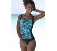 Badeanzug VIVANCE, Damen, Gr. 42, Cup D, blau (türkis bedruckt), Xtra Life LYCRA, bedruckt, Badeanzüge, mit Shaping-Einsatz vorn (30271454-42) türkis bedruckt
