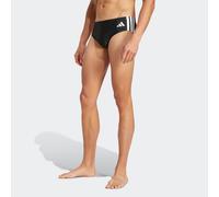 Adidas Men's 3 Stripes Swim Trunks, Black/White, M