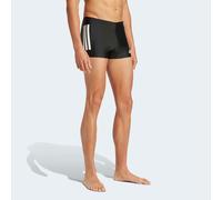 Adidas Men's 3 Stripes Swim Boxers, Black/White, XL
