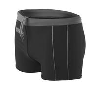 Badehose AQUARTI "Badehose Aquarti Herren Badehose Kurz mit Kontrastpaspel", Herren, Gr. 3XL, N-Gr, schwarz (010 schwarz, grau), Obermaterial: 80% Polyamid PA. 20% Elasthan EL., Badehosen Badehose (45