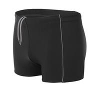 Badehose AQUARTI "Badehose Aquarti Herren Badehose Kurz mit Kontrastpaspel", Herren, Gr. 4XL, N-Gr, schwarz (schwarz, grau), Obermaterial: 80% Polyamid PA. 20% Elasthan EL., Badehosen Badehose (479981