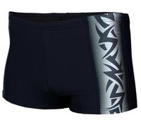 Badehose AQUARTI "Badehose Aquarti Herren Badehose Kurz Sportlich Streifen", Damen, Gr. 4XL, N-Gr, schwarz (13717a schwarz, graphit), Obermaterial: 80% Polyamid PA. 20% Elasthan EL., Badehosen Badehos