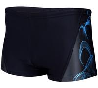 Badehose AQUARTI "Badehose Aquarti Herren Badehose Kurz Sportlich Streifen", Damen, Gr. 8XL, N-Gr, schwarz (16201 schwarz, blau), Obermaterial: 80% Polyamid PA. 20% Elasthan EL., Badehosen Badehose (3