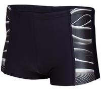 Badehose AQUARTI "Badehose Aquarti Herren Badehose Kurz Sportlich Streifen", Damen, Gr. 5XL, N-Gr, schwarz (11307 schwarz, grau), Obermaterial: 80% Polyamid PA. 20% Elasthan EL., Badehosen Badehose (1