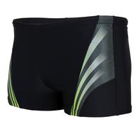 Badehose AQUARTI "Badehose Aquarti Herren Badehose Kurz Sportlich Streifen", Herren, Gr. XXL, N-Gr, schwarz (schwarz, grün), Obermaterial: 80% Polyamid PA. 20% Elasthan EL., Badehosen Badehose (611497