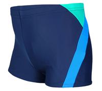 Badehose AQUARTI "Badehose Jungen Badehose Gestreift mit Motiven", Kinder, Gr. 158, N-Gr, blau (020 dunkelblau, blau, grün), Obermaterial: 80% Polyester PES. 20% Elasthan EL., Badehosen Badehose (5790