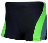 Badehose AQUARTI "Badehose Jungen Kinder Badehose Seitliche Paspel", Kinder, Gr. 134, N-Gr, grün (schwarz, grau, grün), Obermaterial: 80% Polyamid PA. 20% Elasthan EL., Badehosen Badehose (57105440-13