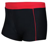 Badehose AQUARTI "Badehose Jungen Kinder Badehose Seitliche Paspel", Kinder, Gr. 140, N-Gr, schwarz (024 schwarz, rot), Obermaterial: 80% Polyamid PA. 20% Elasthan EL., Badehosen Badehose (54262739-14