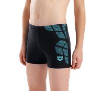 Badehose ARENA "B ARENA KIKKO SWIM SHORT", Jungen, Gr. 140 (134), N-Gr, schwarz (schwarz, water), Obermaterial: 80% Polyamid, 20% Elasthan, Badehosen Badehose (41401957-140) schwarz, water