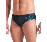 Badehose ARENA "MEN'S ARENA OPENINGS SWIM BRIEFS", Herren, Gr. 7 (XL), N-Gr, schwarz (schwarz, turquo), Obermaterial: 80% Polyamid, 20% Elasthan, Badehosen Badehose, 4-Wege Stretchmaterial, chlor- und