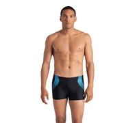 Badehose ARENA "MEN'S ARENA OPENINGS SWIM SHORT", Herren, Gr. 4 (S), N-Gr, schwarz (schwarz, turquo), Obermaterial: 80% Polyamid, 20% Elasthan, Badehosen Badehose, mit UV-Schutz UPF50+, atmungsaktiv,
