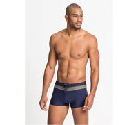 Badehose BONPRIX, Herren, Gr. 64 (3XL), N-Gr, blau (dunkelblau), Obermaterial: 80% Polyamid, 20% Elasthan. Futter: 100% Polyester, Badehosen Badehose, mit Bindeband am Bund, bequeme Passform, mit Kont