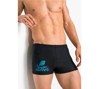 Badehose BONPRIX, Herren, Gr. 64/66, N-Gr, schwarz bedruckt, Obermaterial: 80% Polyamid, 20% Elasthan. Futter: 100% Polyester, Badehosen Badehose, mit innenliegendem Bindeband, gefüttert, schnell troc