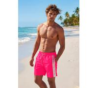 Badehose CHIEMSEE, Herren, Gr. M (50), N-Gr, neon pink, Recycling-Polyester, Badehosen Badehose, mit Logoschriftzug (78145527-M) neon pink