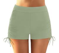 Badehose Damen Lang Knielang Mit Kontraststreifen Sportlicher Look Für Aquafitness Und Wassergymnastik