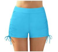Badehose Damen Lang Knielang Mit Kontraststreifen Sportlicher Look Für Aquafitness Und Wassergymnastik