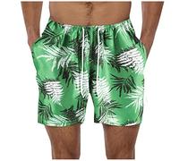 Badehose Herren， 3D Druck Elastische Taille Tunnelzug Kurze Hosen Mit 2 Taschen Atmungsaktiv Strandhose Basic Bermuda Shorts Jogginghose Kurz Swimming Shorts Tropisch Shorts