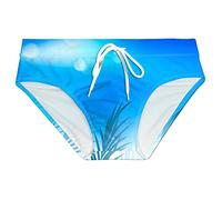 Badehose Herren Eng Kurz Schwimmhose Slip Sexy Badeslip Herren Sommer Bademode Tunnelzug Bunter Badeshorts Lustig Schnelltrockend Swimming Trunks Swimming Swim Briefs Blau XXL