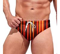 Badehose Herren Eng Kurz Schwimmhose Slip Sexy Badeslip Herren Sommer Bademode Tunnelzug Bunter Badeshorts Lustig Schnelltrockend Swimming Trunks Swimming Swim Briefs Orange L
