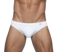 Badehose Herren Kurz Badeslip Eng Sexy Badehosen Männer Slip Jungen Schwimmhose Bunter Badeshorts Short Tunnelzug Swimming Schnelltrockend Trunks Sommer Strand Pool Weiß M