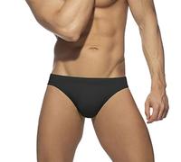 Badehose Herren Kurz Badeslip Eng Sexy Badehosen Männer Slip Jungen Schwimmhose Bunter Badeshorts Short Tunnelzug Swimming Schnelltrockend Trunks Sommer Strand Pool Schwarz L