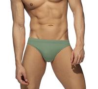 Badehose Herren Kurz Badeslip Eng Sexy Badehosen Männer Slip Jungen Schwimmhose Bunter Badeshorts Short Tunnelzug Swimming Schnelltrockend Trunks Sommer Strand Pool Armeegrün XXL