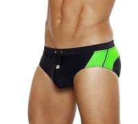 Badehose Herren Kurz Eng Slip Schwimmhose Badeslip Herren Sexy Sommer Bademode Badeshorts Bunter Short Lustig Schnelltrockend Swimming Trunks für Strand Pool Schwarz L