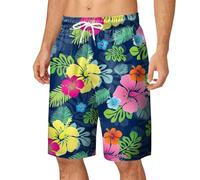Badehose Herren Lang Schwimmhose Boardshorts Für Männer Sporthose Kurz Mit Taschen Strandhose Surf Shorts Mit Mash-Innenfutter Badehose Herren 4XL