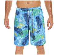 Badehose Herren， Musterdruck Elastische Taille Kordelzug Kurze Hosen Mit 2 Taschen Atmungsaktiv Schwimmhose Basic Bermuda Shorts Boardshorts Swimming Shorts Jogginghose Kurz