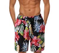 Badehose Herren Schnelltrocknend Badeshorts Schnelltrocknende Badeshorts Mit Mesh-Innenslip & Taschen Schnelltrockend Swimming Trunks Sexy Badeshorts Badehose Herren Rot