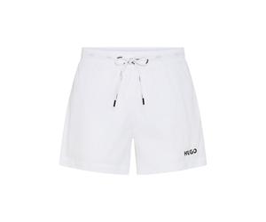 Badehose HUGO UNDERWEAR "Haiti", Herren, Gr. L (52), N-Gr, weiß (natural 102), Microfaser, Obermaterial: 100% Polyacryl, Badehosen Badehose, mit Markenschriftzug auf der Kordel (30290224-L) natural 10