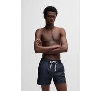 Badehose HUGO UNDERWEAR "Haiti", Herren, Gr. M (50), N-Gr, blau (dunkelblau), Microfaser, Obermaterial: 100% Polyacryl, Badehosen Badehose, mit Markenschriftzug auf der Kordel (59185949-M) dunkelblau