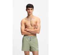 Badehose HUGO UNDERWEAR "Haiti", Herren, Gr. M (50), N-Gr, dunkelgrün 306, Microfaser, Obermaterial: 100% Polyacryl, Badehosen Badehose, mit Markenschriftzug auf der Kordel (42452458-M) dunkelgrün 306