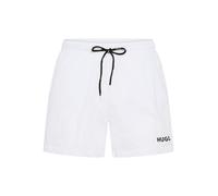 Badehose HUGO UNDERWEAR "Haiti", Herren, Gr. XXL (56), N-Gr, weiß (weiß 100), Microfaser, Obermaterial: 100% Polyacryl, Badehosen Badehose, mit Markenschriftzug auf der Kordel (95928168-XXL) weiß 100