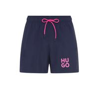 Badehose HUGO UNDERWEAR "Paolo", Herren, Gr. L (52), N-Gr, navy 410, Web, Obermaterial: 100% Polyacryl, Badehosen Badehose, mit Stack-Logo, Tunnelzug (92956342-L) navy 410